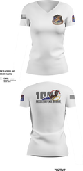 100th Missile Defense Brigade 43971287 Women's Short Sleeve V-neck Shirt - 104