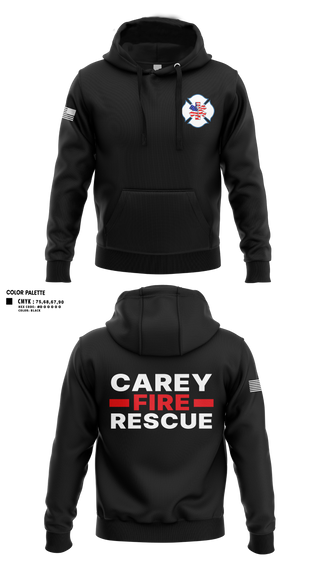Hoodie, Carey Rural Fire & Rescue, Fire Department, Teamtime, Team time, sublimation, custom sports apparel, team uniforms, spirit wear, spiritwear, sports uniforms, custom shirts, team store, custom team store, fundraiser sports, apparel fundraiser