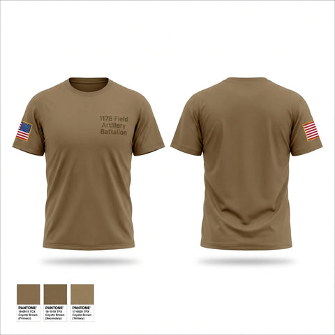 Old School Cotton Feel Shirt, 1-178 Field Artillery Battalion, Army, Teamtime, Team time, sublimation, custom sports apparel, team uniforms, spirit wear, spiritwear, sports uniforms, custom shirts, team store, custom team store, fundraiser sports, apparel fundraiser