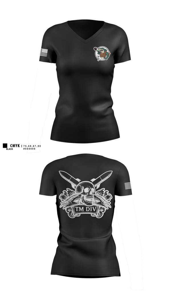 Womens Short Sleeve Vneck Shirt, USS Illinois (SSN 786), , Teamtime, Team time, sublimation, custom sports apparel, team uniforms, spirit wear, spiritwear, sports uniforms, custom shirts, team store, custom team store, fundraiser sports, apparel fundraiser
