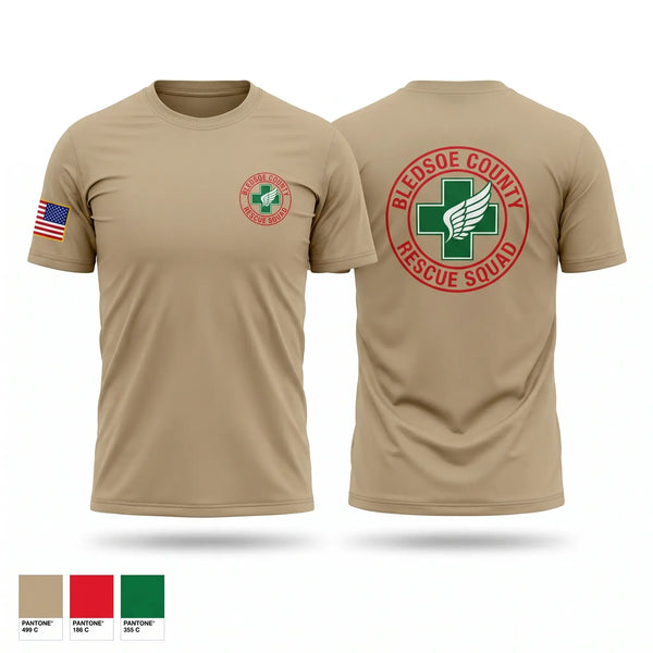 Short Sleeve Performance Shirt, Bledsoe County Rescue Squad, Fire Department, Teamtime, Team time, sublimation, custom sports apparel, team uniforms, spirit wear, spiritwear, sports uniforms, custom shirts, team store, custom team store, fundraiser sports, apparel fundraiser