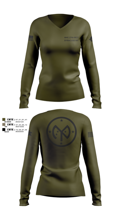 27 IBCT 2382362 Women's Long Sleeve V-neck Shirt - 105