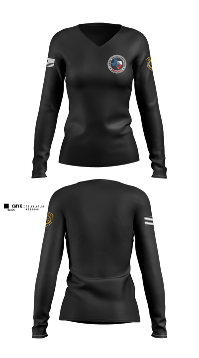 Robstown Police Department Women's Long Sleeve V-neck Shirt - 102