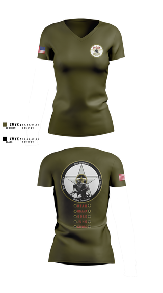 Womens Short Sleeve Vneck Shirt, D-Day Ohio, Inc, , Teamtime, Team time, sublimation, custom sports apparel, team uniforms, spirit wear, spiritwear, sports uniforms, custom shirts, team store, custom team store, fundraiser sports, apparel fundraiser