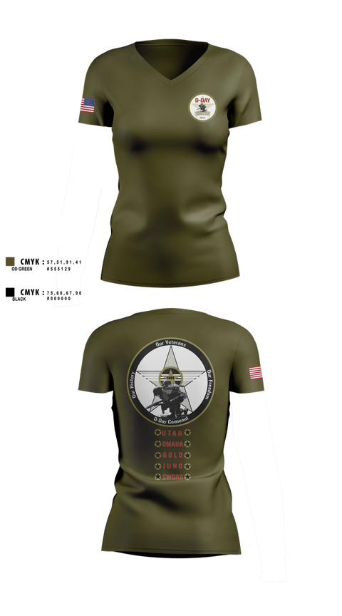 Womens Short Sleeve Vneck Shirt, D-Day Ohio, Inc, , Teamtime, Team time, sublimation, custom sports apparel, team uniforms, spirit wear, spiritwear, sports uniforms, custom shirts, team store, custom team store, fundraiser sports, apparel fundraiser