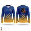 C.O.E Blue Panthers 82032063 Women's Long Sleeve V-neck Shirt - 1