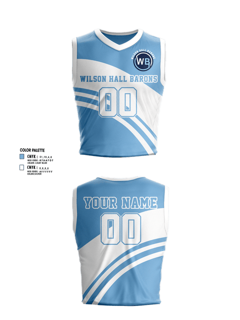 Womens Basketball Jersey, Wilson Hall Barons, Women's Basketball, Teamtime, Team time, sublimation, custom sports apparel, team uniforms, spirit wear, spiritwear, sports uniforms, custom shirts, team store, custom team store, fundraiser sports, apparel fundraiser