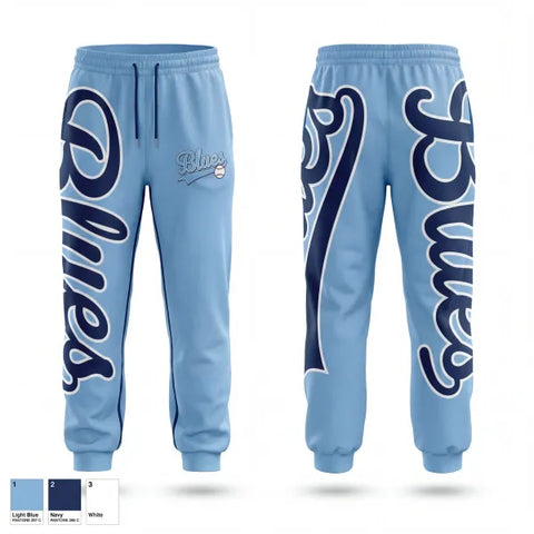 Sweatpants, South Coast Blues, Baseball, Teamtime, Team time, sublimation, custom sports apparel, team uniforms, spirit wear, spiritwear, sports uniforms, custom shirts, team store, custom team store, fundraiser sports, apparel fundraiser
