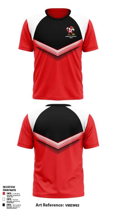Adamsville Cardinals Cheer 29243302 Short Sleeve Performance Shirt - 1