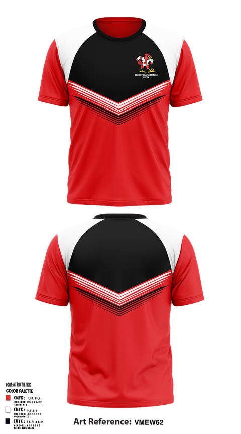 Short Sleeve Performance Shirt, Adamsville Cardinals Cheer, Cheer, Teamtime, Team time, sublimation, custom sports apparel, team uniforms, spirit wear, spiritwear, sports uniforms, custom shirts, team store, custom team store, fundraiser sports, apparel fundraiser