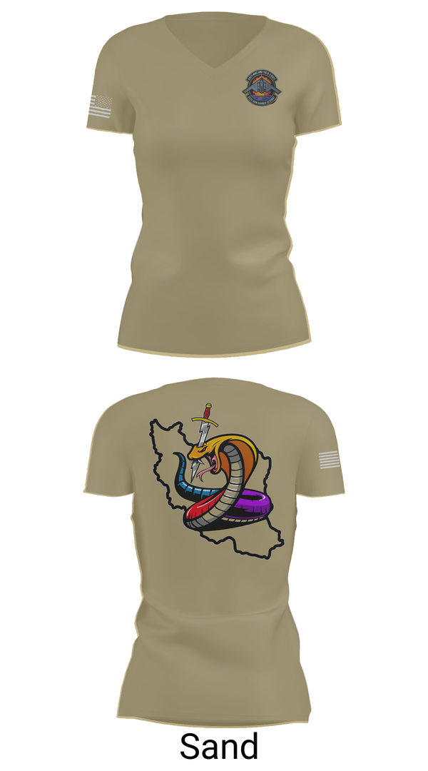 Womens Short Sleeve Vneck Shirt, Iran DCIT, Army, Teamtime, Team time, sublimation, custom sports apparel, team uniforms, spirit wear, spiritwear, sports uniforms, custom shirts, team store, custom team store, fundraiser sports, apparel fundraiser