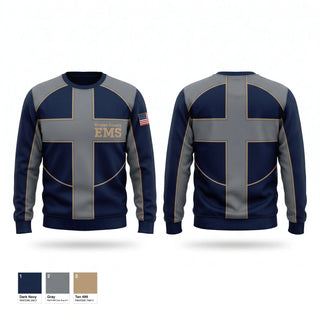 Crew Neck Sweatshirt, Benton County E.M.S., EMS/EMT, Teamtime, Team time, sublimation, custom sports apparel, team uniforms, spirit wear, spiritwear, sports uniforms, custom shirts, team store, custom team store, fundraiser sports, apparel fundraiser