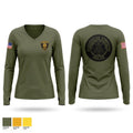 Gloucester Township Police DMO Unit Women's Long Sleeve V-neck Shirt - 1