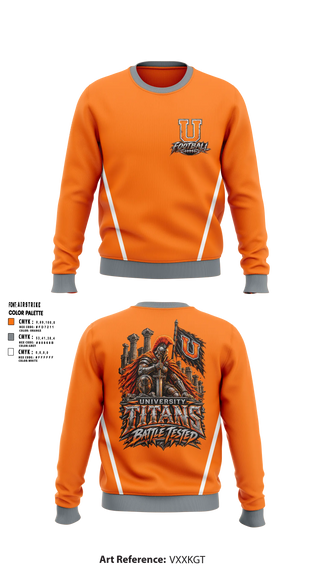 Crew Neck Sweatshirt, University Titans, Police, Teamtime, Team time, sublimation, custom sports apparel, team uniforms, spirit wear, spiritwear, sports uniforms, custom shirts, team store, custom team store, fundraiser sports, apparel fundraiser