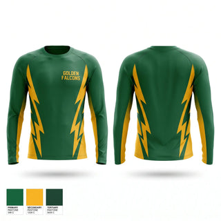 Long Sleeve Performance Shirt, Golden falcons, Baseball, Teamtime, Team time, sublimation, custom sports apparel, team uniforms, spirit wear, spiritwear, sports uniforms, custom shirts, team store, custom team store, fundraiser sports, apparel fundraiser