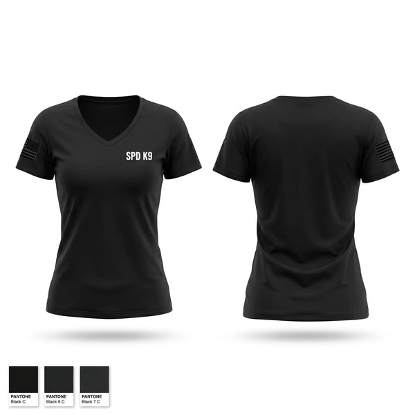 Womens Short Sleeve Vneck Shirt, SPD K9, Police, Teamtime, Team time, sublimation, custom sports apparel, team uniforms, spirit wear, spiritwear, sports uniforms, custom shirts, team store, custom team store, fundraiser sports, apparel fundraiser