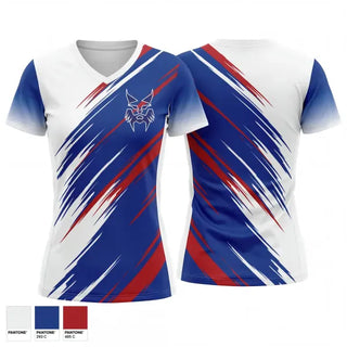 Womens Short Sleeve Vneck Shirt, Illinois Bobcats, Men's Basketball, Teamtime, Team time, sublimation, custom sports apparel, team uniforms, spirit wear, spiritwear, sports uniforms, custom shirts, team store, custom team store, fundraiser sports, apparel fundraiser