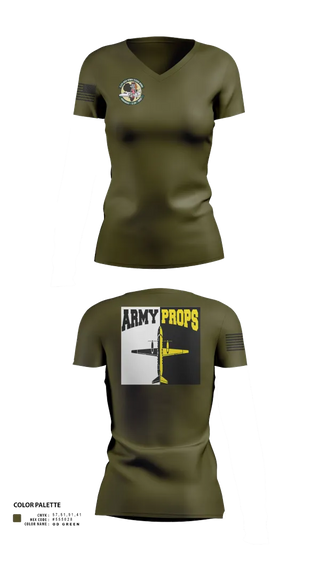 Womens Short Sleeve Vneck Shirt, DET 2 CO A 2-245th AVN, , Teamtime, Team time, sublimation, custom sports apparel, team uniforms, spirit wear, spiritwear, sports uniforms, custom shirts, team store, custom team store, fundraiser sports, apparel fundraiser