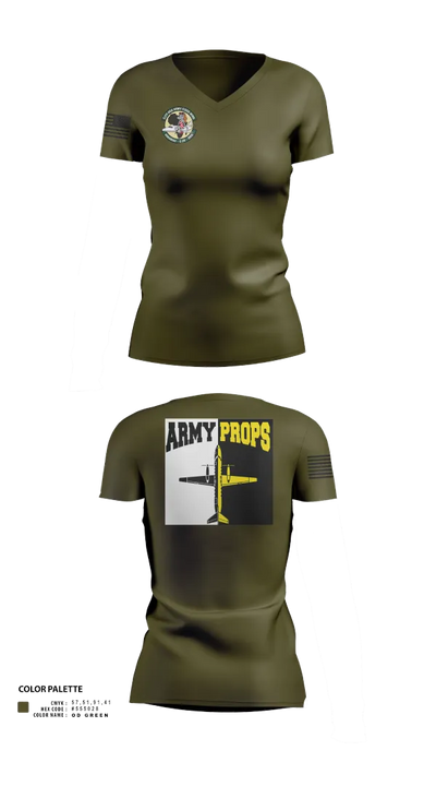 DET 2 CO A 2-245th AVN 46226536 Women's Short Sleeve V-neck Shirt - 22