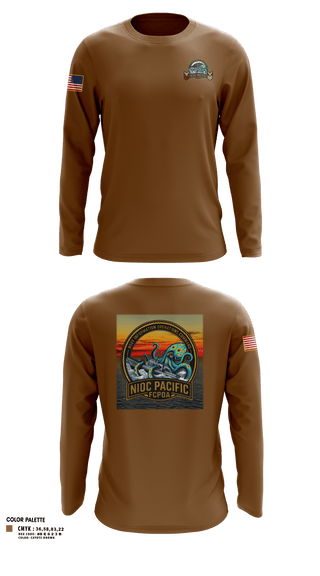 Long Sleeve Performance Shirt, NIOC Pacific FCPOA, Navy, Teamtime, Team time, sublimation, custom sports apparel, team uniforms, spirit wear, spiritwear, sports uniforms, custom shirts, team store, custom team store, fundraiser sports, apparel fundraiser