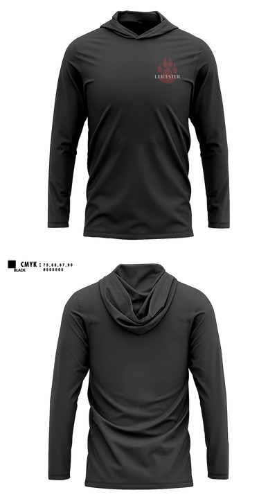 Leicester High School Basketball 1950445 Long Sleeve Performance Shirt with hood - 3