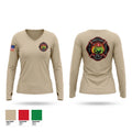 Gcfd Women's Long Sleeve V-neck Shirt - 1