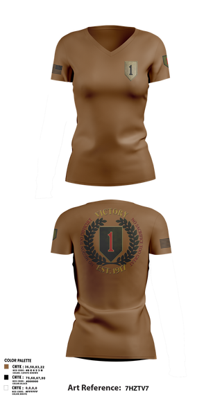 Womens Short Sleeve Vneck Shirt, 1st infantry division, , Teamtime, Team time, sublimation, custom sports apparel, team uniforms, spirit wear, spiritwear, sports uniforms, custom shirts, team store, custom team store, fundraiser sports, apparel fundraiser