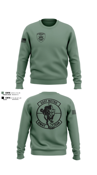 Crew Neck Sweatshirt, East Metro SWAT, Police, Teamtime, Team time, sublimation, custom sports apparel, team uniforms, spirit wear, spiritwear, sports uniforms, custom shirts, team store, custom team store, fundraiser sports, apparel fundraiser