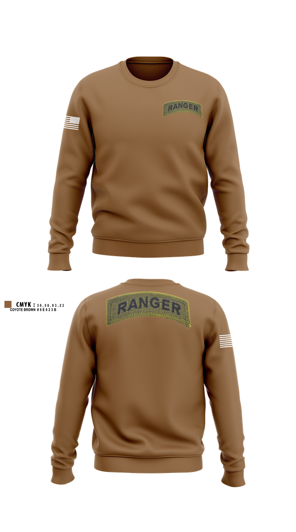 Crew Neck Sweatshirt, , Army, Teamtime, Team time, sublimation, custom sports apparel, team uniforms, spirit wear, spiritwear, sports uniforms, custom shirts, team store, custom team store, fundraiser sports, apparel fundraiser