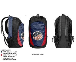 Gear Bag, KCD Freedom, Baseball, Teamtime, Team time, sublimation, custom sports apparel, team uniforms, spirit wear, spiritwear, sports uniforms, custom shirts, team store, custom team store, fundraiser sports, apparel fundraiser