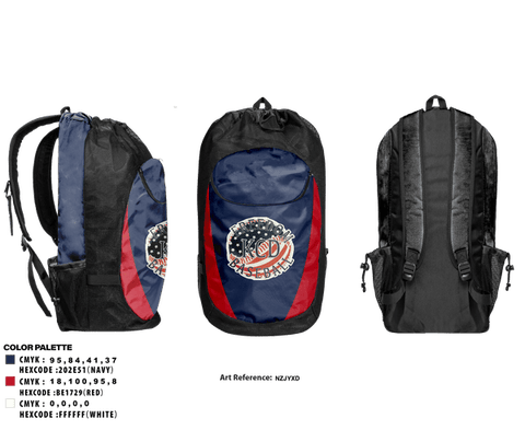 Gear Bag, KCD Freedom, Baseball, Teamtime, Team time, sublimation, custom sports apparel, team uniforms, spirit wear, spiritwear, sports uniforms, custom shirts, team store, custom team store, fundraiser sports, apparel fundraiser