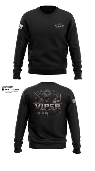 Crew Neck Sweatshirt, VIPER Task Force, Police, Teamtime, Team time, sublimation, custom sports apparel, team uniforms, spirit wear, spiritwear, sports uniforms, custom shirts, team store, custom team store, fundraiser sports, apparel fundraiser