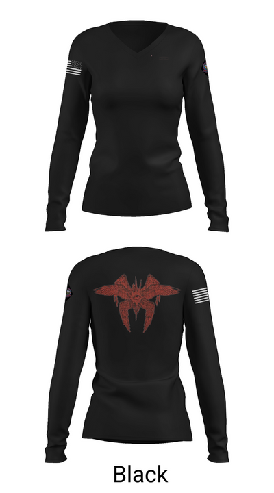 Blackfoot 2nd platoon 36446718 Women's Long Sleeve V-neck Shirt - 37