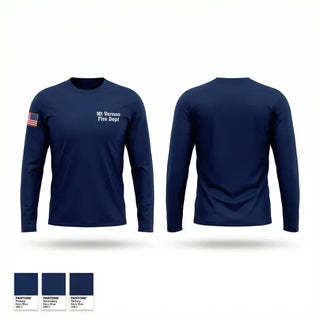 Long Sleeve Performance Shirt, Mt Vernon Fire Dept, Fire Department, Teamtime, Team time, sublimation, custom sports apparel, team uniforms, spirit wear, spiritwear, sports uniforms, custom shirts, team store, custom team store, fundraiser sports, apparel fundraiser