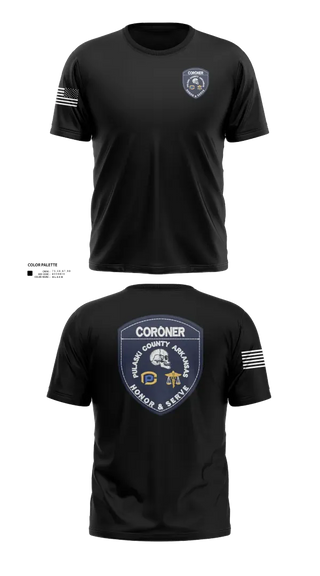 Old School Cotton Feel Shirt, Pulaski County Coroner’s Office, Police, Teamtime, Team time, sublimation, custom sports apparel, team uniforms, spirit wear, spiritwear, sports uniforms, custom shirts, team store, custom team store, fundraiser sports, apparel fundraiser