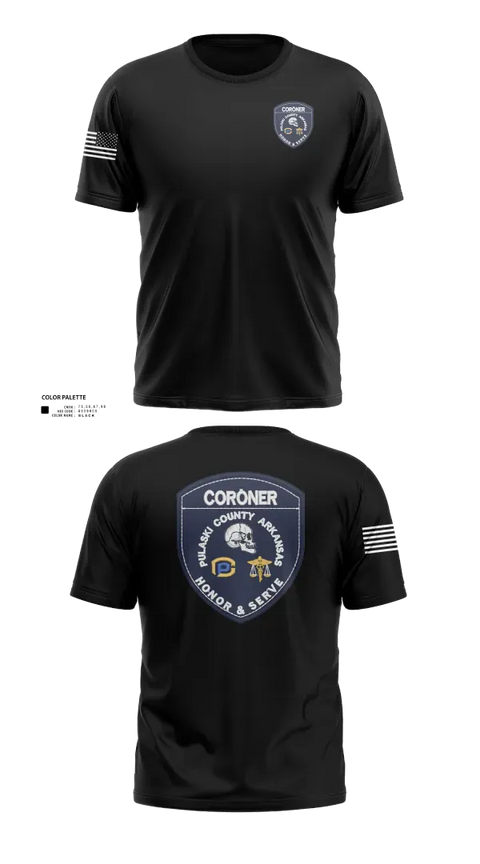 Old School Cotton Feel Shirt, Pulaski County Coroner’s Office, Police, Teamtime, Team time, sublimation, custom sports apparel, team uniforms, spirit wear, spiritwear, sports uniforms, custom shirts, team store, custom team store, fundraiser sports, apparel fundraiser