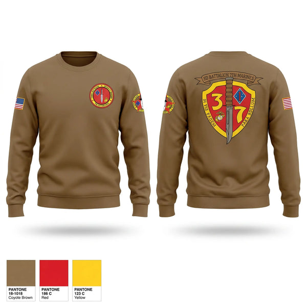 Crew Neck Sweatshirt, 3rd Battalion 7th Marines, Marines, Teamtime, Team time, sublimation, custom sports apparel, team uniforms, spirit wear, spiritwear, sports uniforms, custom shirts, team store, custom team store, fundraiser sports, apparel fundraiser