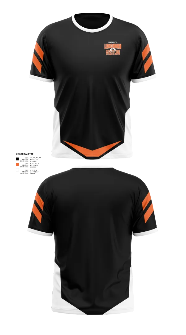 Short Sleeve Performance Shirt, Dorchester Longhorn Wrestling, Wrestling, Teamtime, Team time, sublimation, custom sports apparel, team uniforms, spirit wear, spiritwear, sports uniforms, custom shirts, team store, custom team store, fundraiser sports, apparel fundraiser