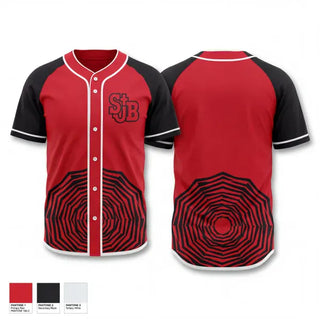 Full Button Baseball Jersey, St. John the Baptist Jaguars, Baseball, Teamtime, Team time, sublimation, custom sports apparel, team uniforms, spirit wear, spiritwear, sports uniforms, custom shirts, team store, custom team store, fundraiser sports, apparel fundraiser