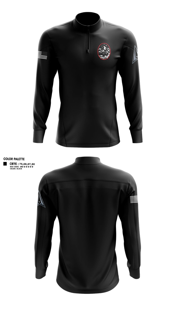 Quarter Zip Jacket, Mission Operations Center, Space Force, Teamtime, Team time, sublimation, custom sports apparel, team uniforms, spirit wear, spiritwear, sports uniforms, custom shirts, team store, custom team store, fundraiser sports, apparel fundraiser