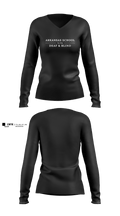 Arkansas School for the Deaf and Blind 10117380 Women's Long Sleeve V-neck Shirt - 2