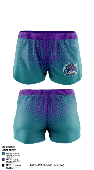 Womens Shorts, Wild Sirens, Softball, Teamtime, Team time, sublimation, custom sports apparel, team uniforms, spirit wear, spiritwear, sports uniforms, custom shirts, team store, custom team store, fundraiser sports, apparel fundraiser