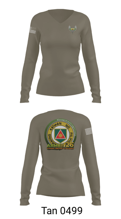 51st Combat Engineers 81487377 Women's Long Sleeve V-neck Shirt - 77