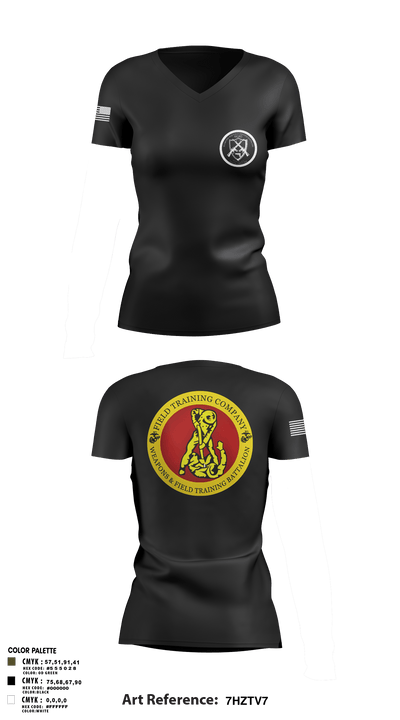 Weapons Field Training 21239816 Women's Short Sleeve V-neck Shirt - 3