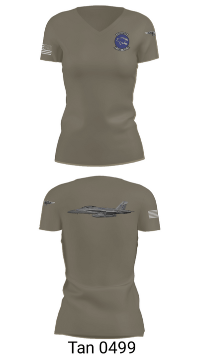 VAQ-139 Cougars 17202131 Women's Short Sleeve V-neck Shirt - 65