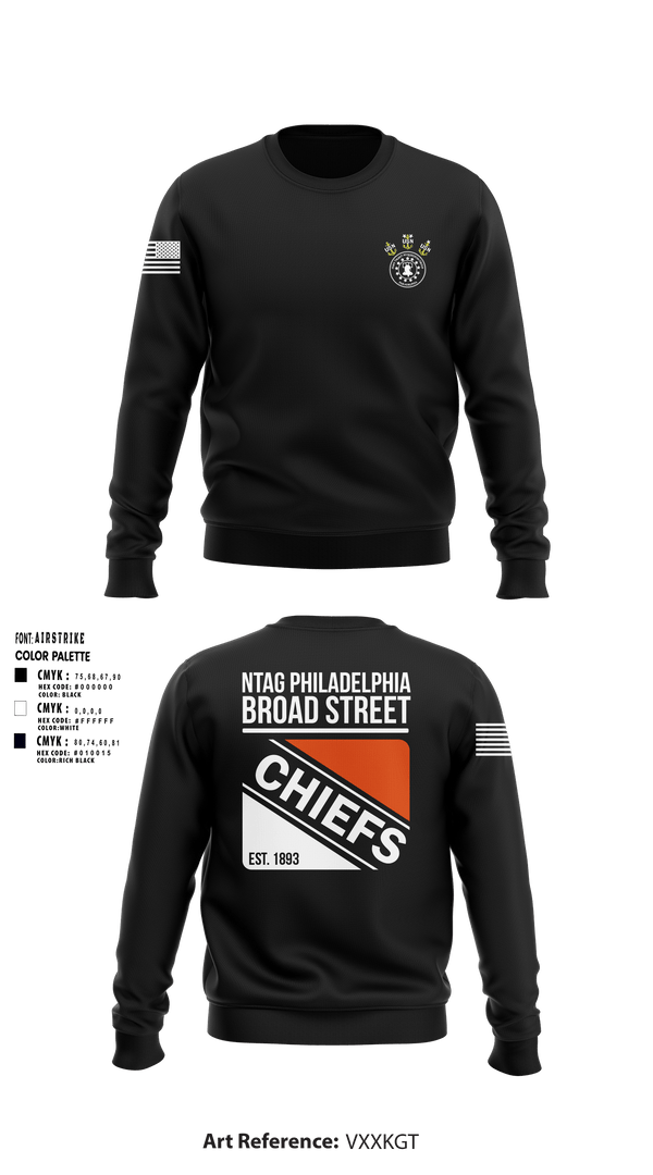 Crew Neck Sweatshirt, NTAG Philadelphia, Navy, Teamtime, Team time, sublimation, custom sports apparel, team uniforms, spirit wear, spiritwear, sports uniforms, custom shirts, team store, custom team store, fundraiser sports, apparel fundraiser