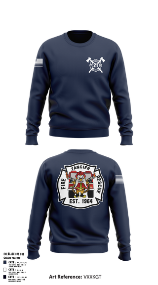 Crew Neck Sweatshirt, TANGIER VOL FIRE DEPT, , Teamtime, Team time, sublimation, custom sports apparel, team uniforms, spirit wear, spiritwear, sports uniforms, custom shirts, team store, custom team store, fundraiser sports, apparel fundraiser