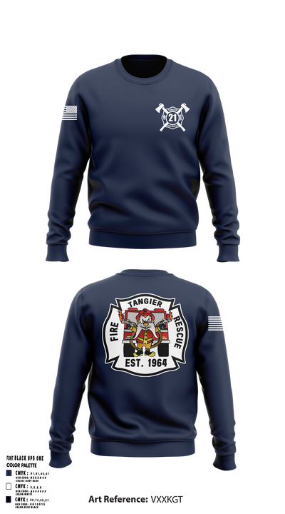 TANGIER VOL FIRE DEPT 83460531 Crew Neck Sweatshirt - 1