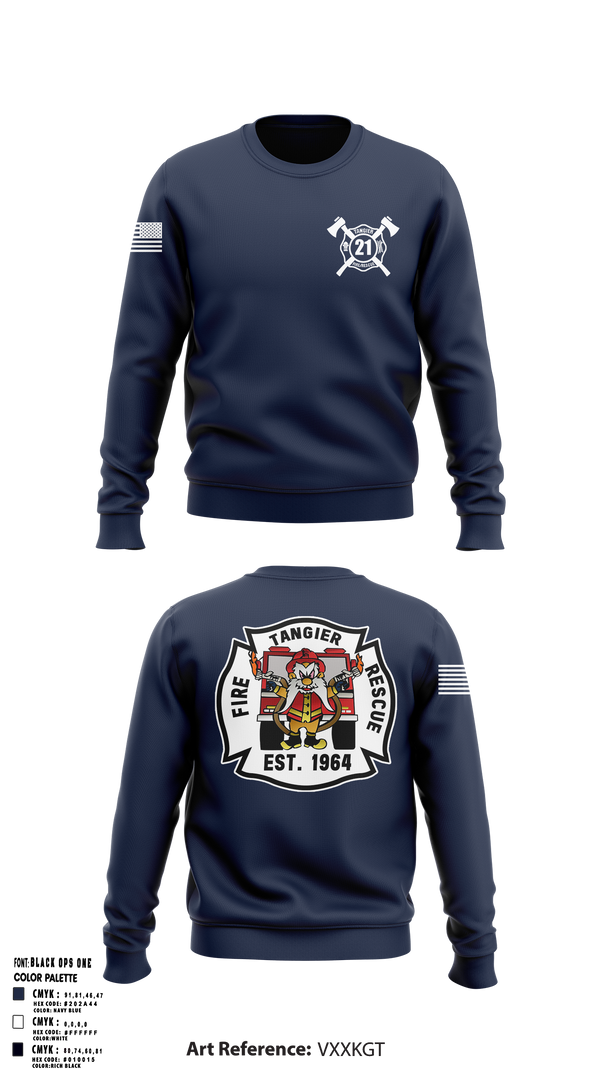 Crew Neck Sweatshirt, TANGIER VOL FIRE DEPT, , Teamtime, Team time, sublimation, custom sports apparel, team uniforms, spirit wear, spiritwear, sports uniforms, custom shirts, team store, custom team store, fundraiser sports, apparel fundraiser