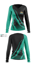 Glen Allen High School Tennis 27222643 Women's Long Sleeve V-neck Shirt - 3